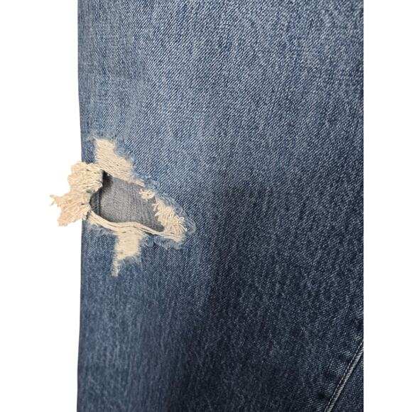 Good American‎ Good Vintage Distressed Jeans Leopard Print Detailing Size 16 - Picture 8 of 15
